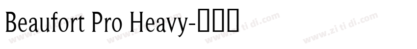 Beaufort Pro Heavy字体转换